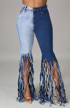 Load image into Gallery viewer, Two Faced Fringe Jeans
