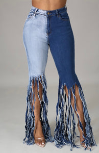 Two Faced Fringe Jeans